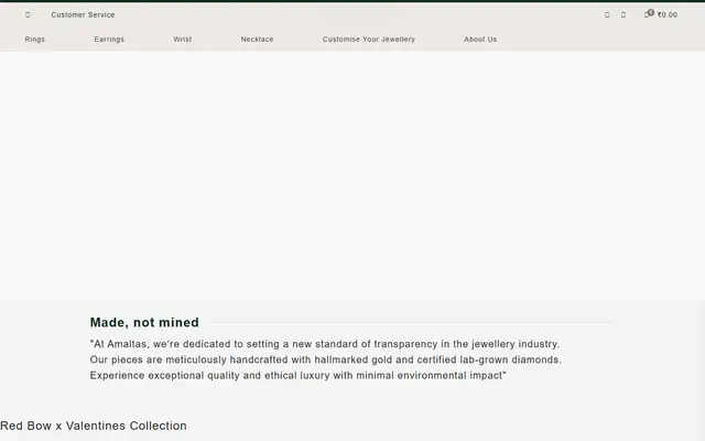 Amaltas Jewels website homepage