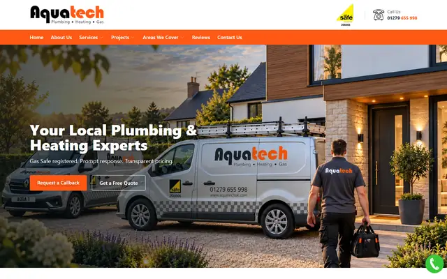 Aquatech website homepage