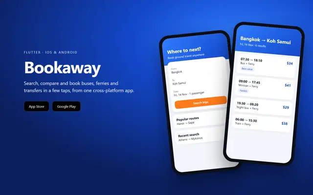 Bookaway website homepage