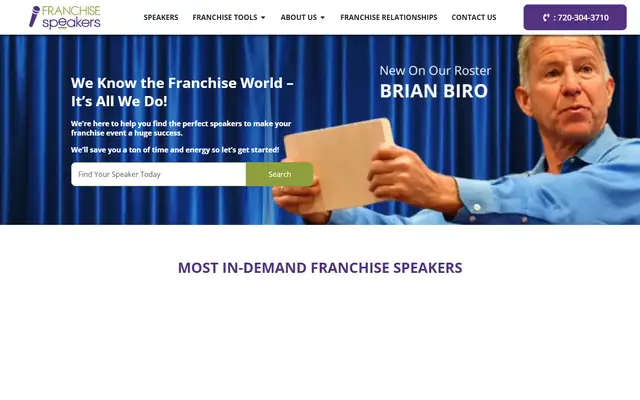 Franchise Speakers website homepage