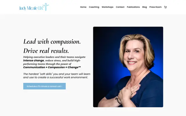 Judy Micale LLC website homepage