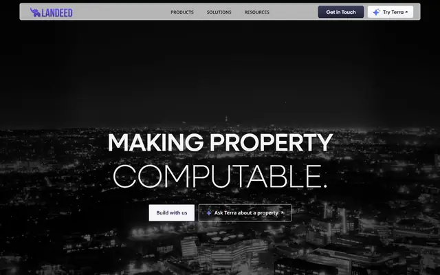 Landeed website homepage