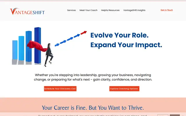 VantageShift website homepage