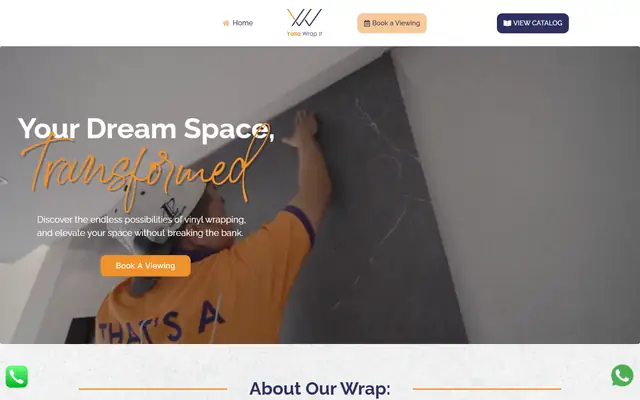 Yalla Wrap It website homepage